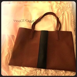 Vince camuto tote vegan leather
